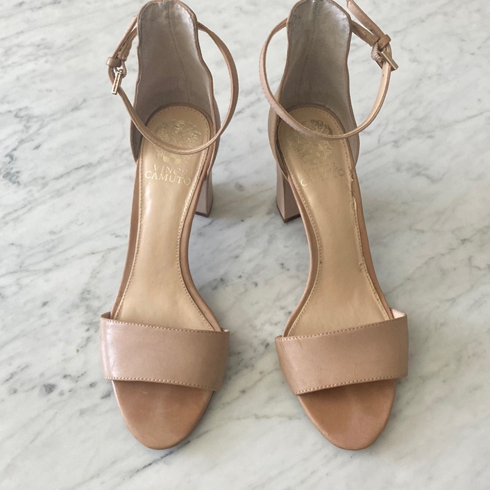 Vince Camuto Carolina Leather Block Heel